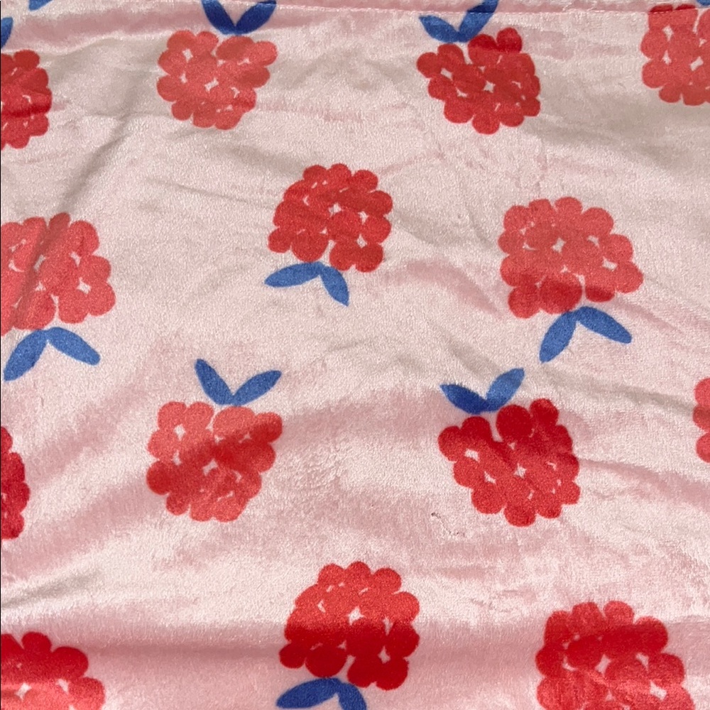 Floral Pink Plush Blanket